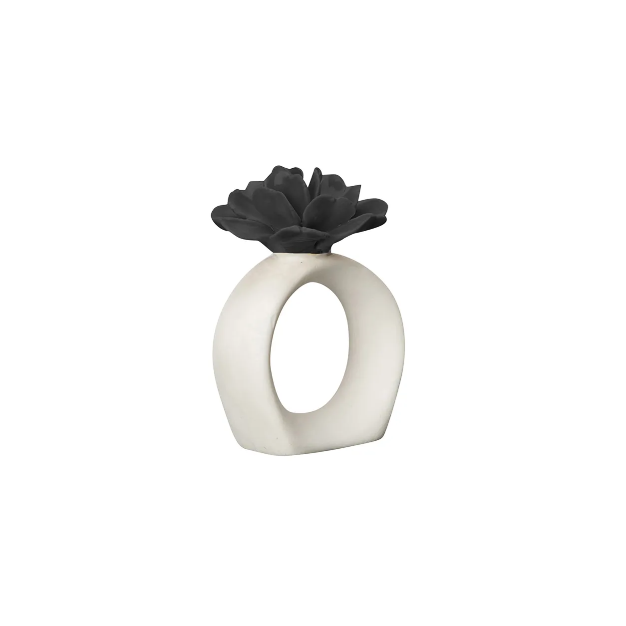 Byon Water Lily servietring White/Black