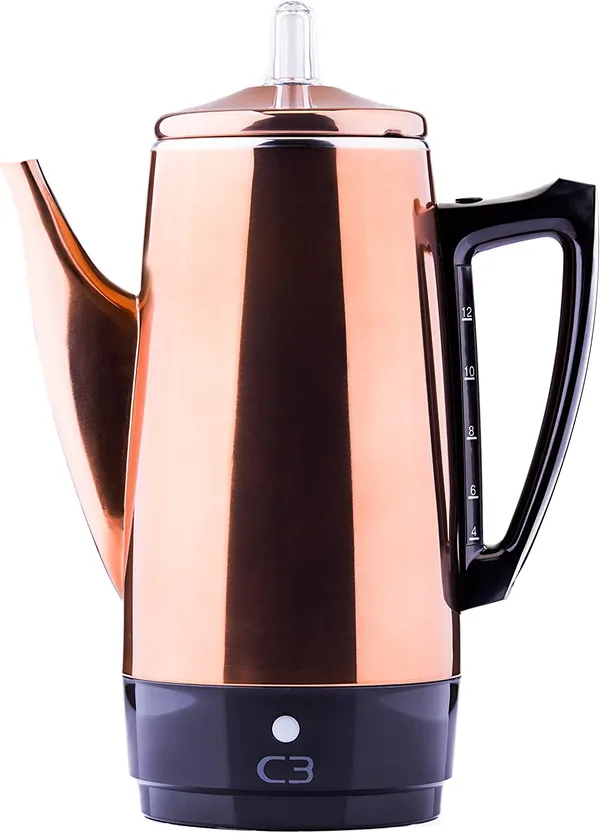 Perkulator 12kp, Kopparfärgad