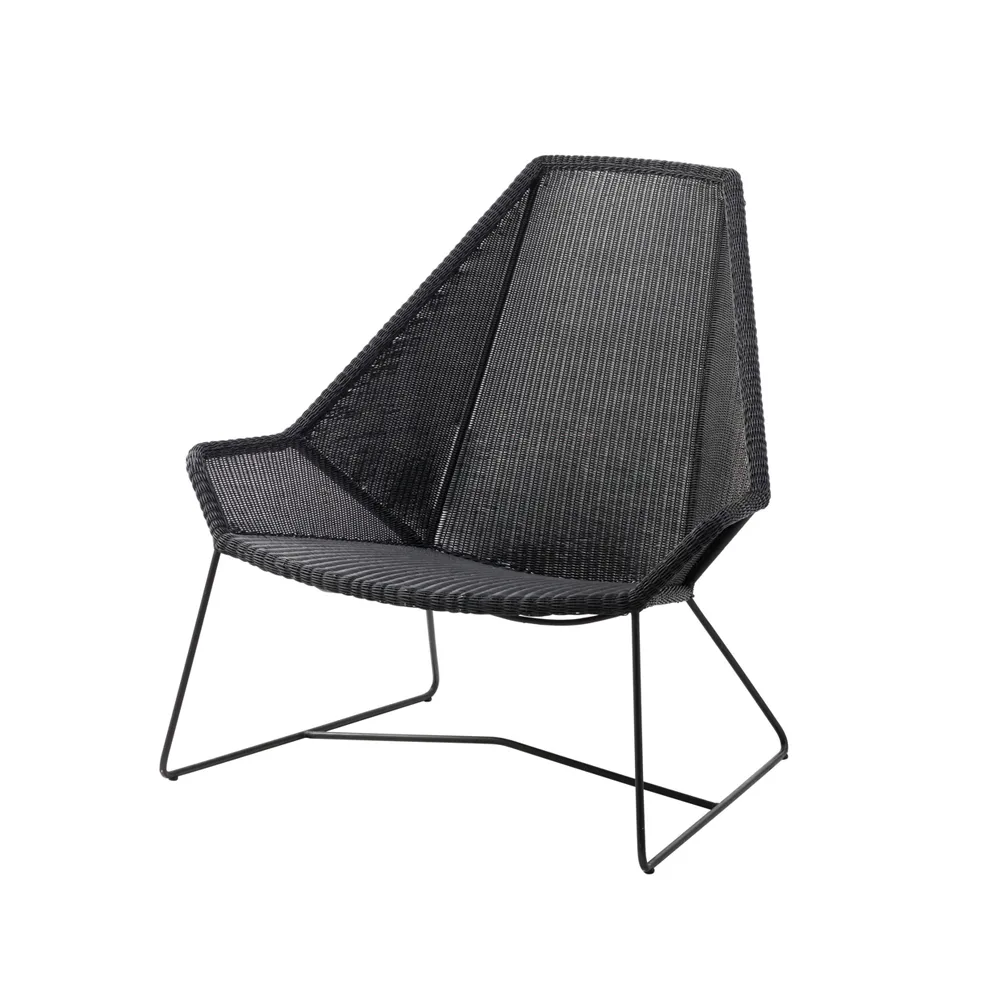 Cane-line Fauteuil lounge Breeze weave haut dossier Black