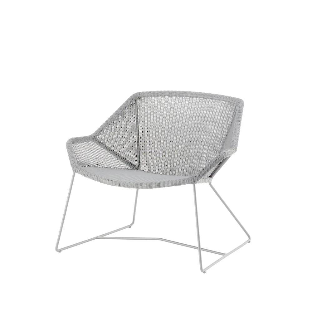 Cane-line Fauteuil lounge Breeze weave White grey