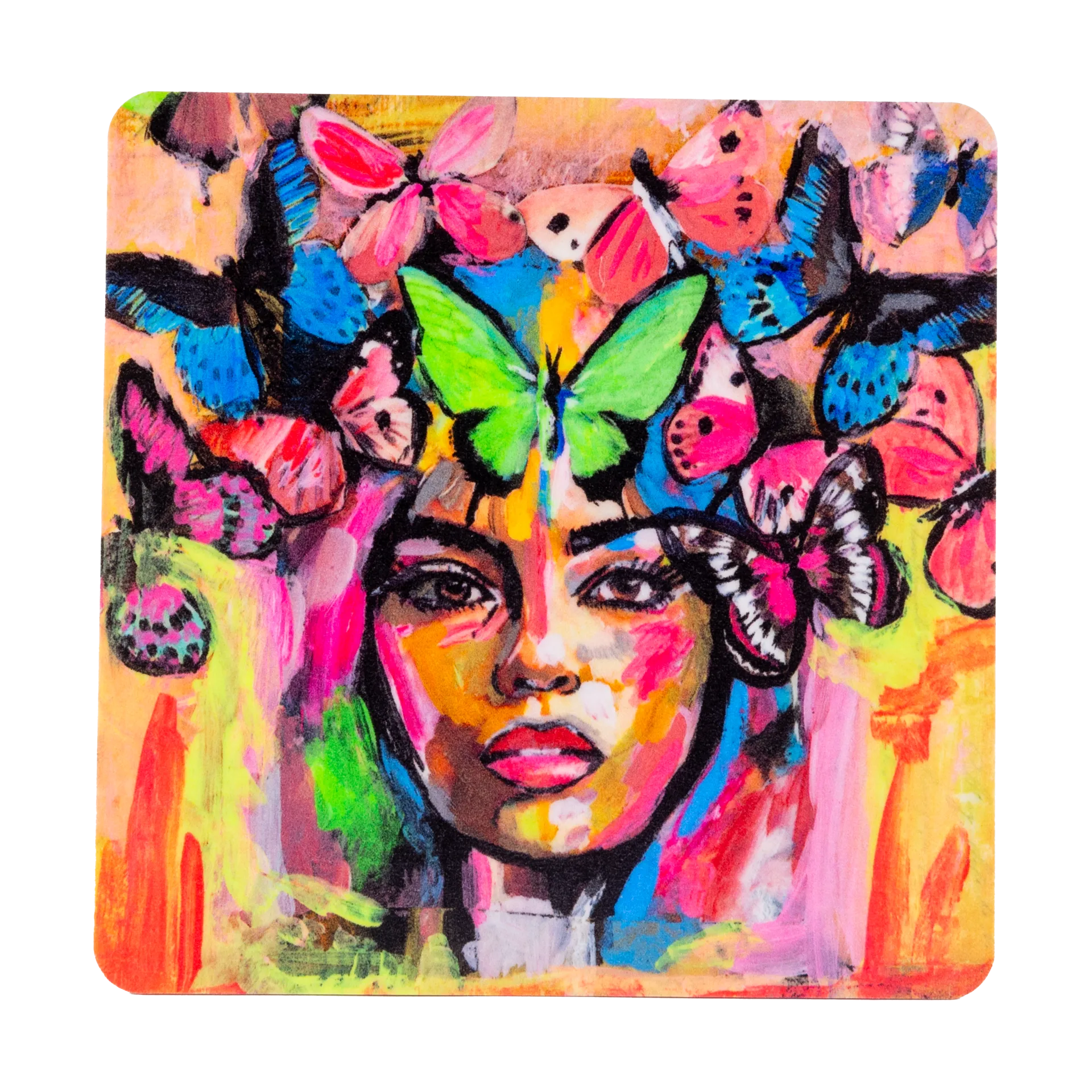 Carolina Gynning Coming back to life glasunderlag 9x9 cm Flerfarvet