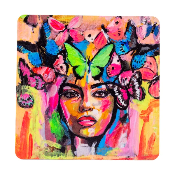 Coming back to life glasunderlägg 9x9 cm, Multi
