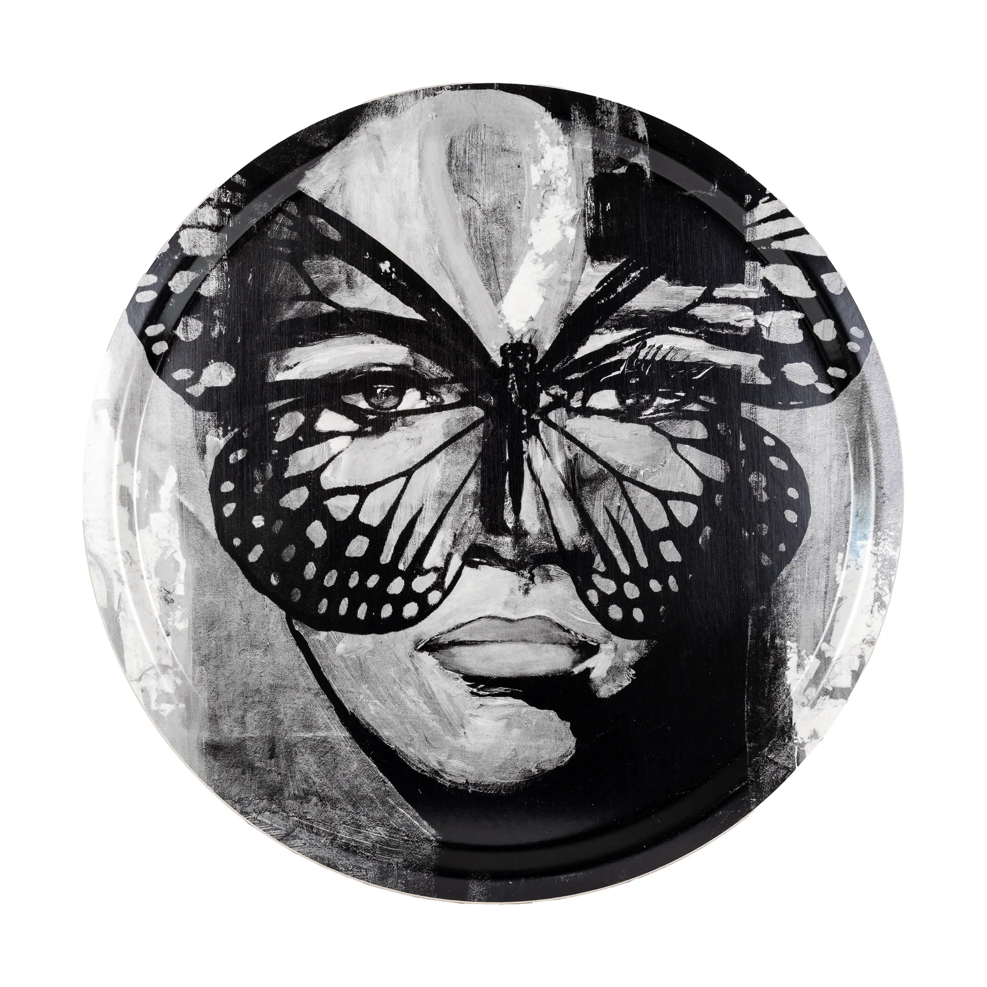 Carolina Gynning Golden Butterfly bakke Ø46 cm Black-white