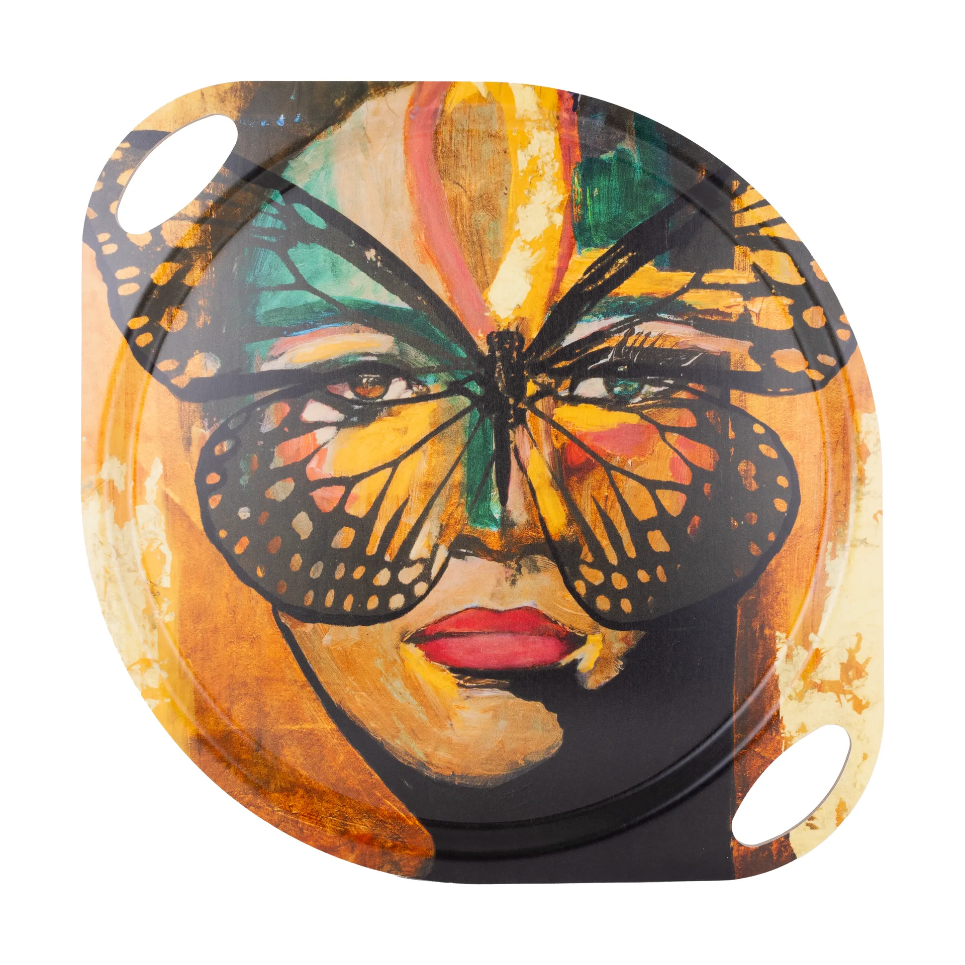 Carolina Gynning Golden Butterfly bakke med håndtag 38x47 cm Orange-black