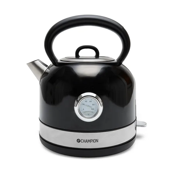 Champion Retro vattenkokare, Svart, 1,7 L