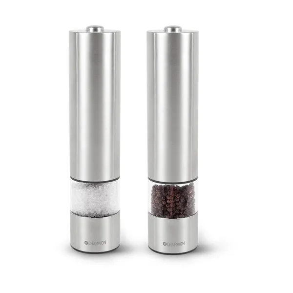 Champion SPK100 salt- och pepparkvarn set, Rostfritt stål