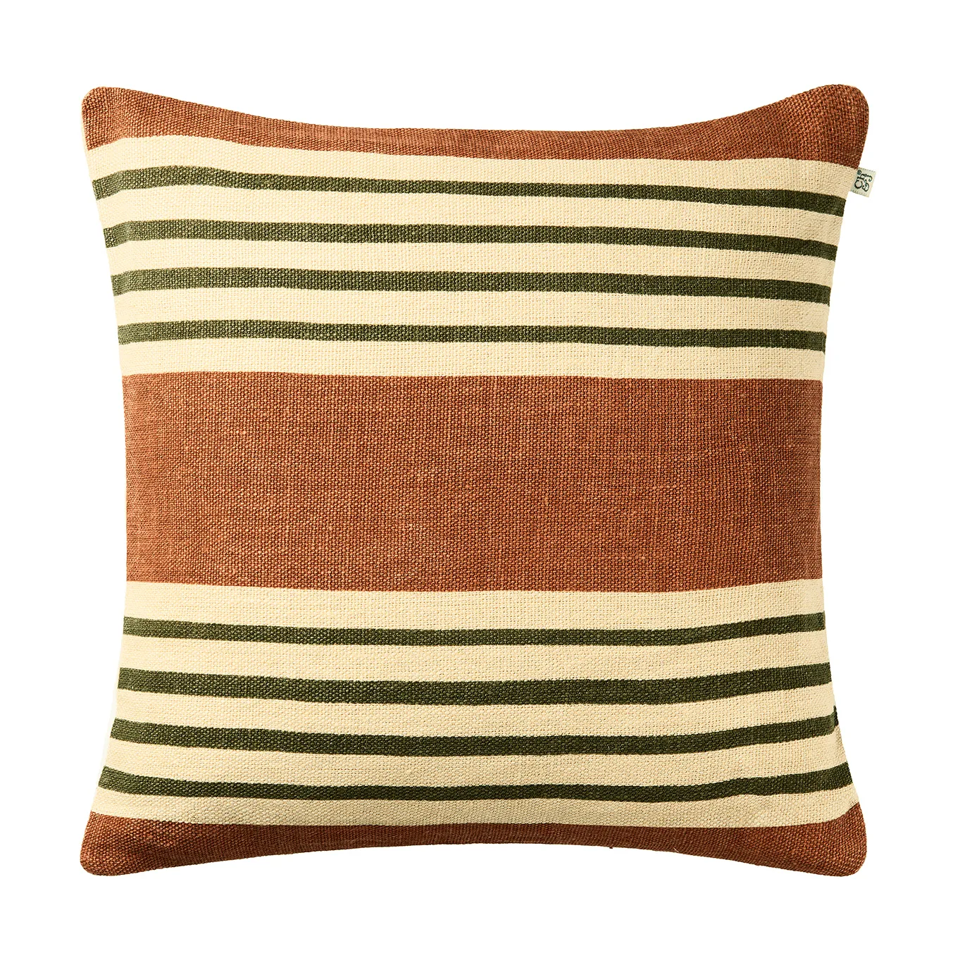Chhatwal & Jonsson Aria pudebetræk Apricot orange-cactus green, 50x50 cm