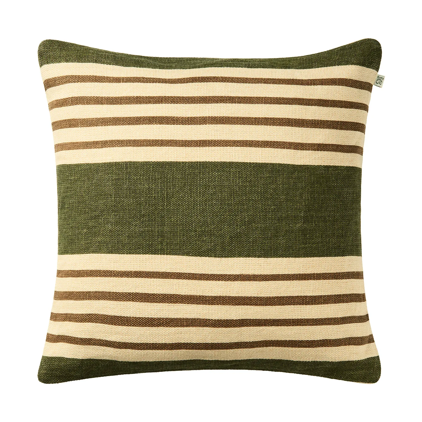Chhatwal & Jonsson Aria pudebetræk Cactus green-taupe, 50x50 cm billede