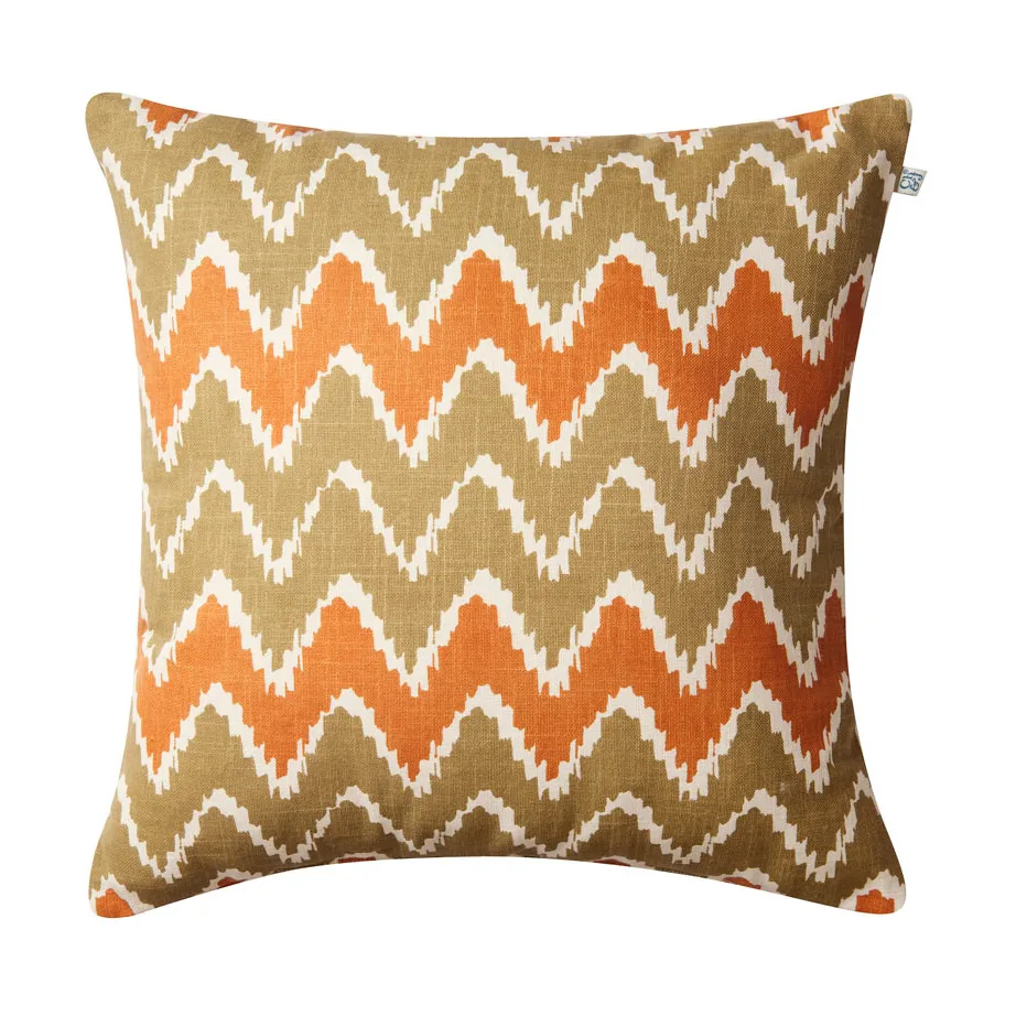 Chhatwal & Jonsson Coussin d'extérieur Ikat Bangalore cm Beige-apricot orange