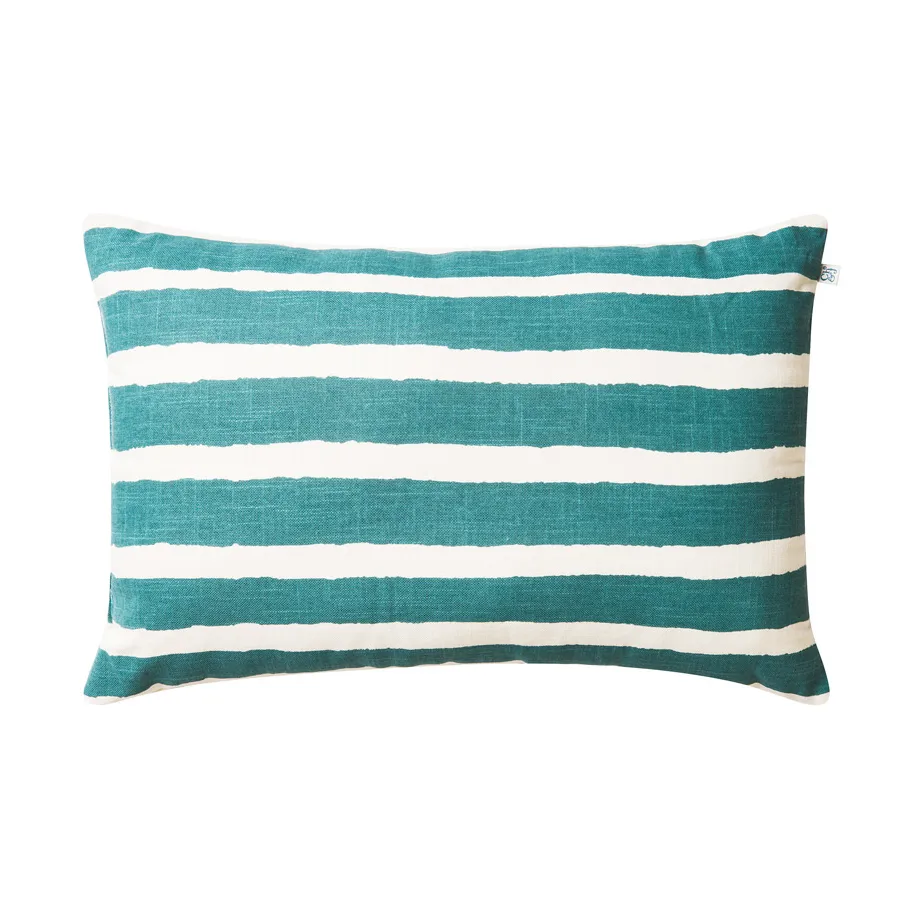 Chhatwal & Jonsson Coussin extérieur Block Stripe cm Heaven blue-off white