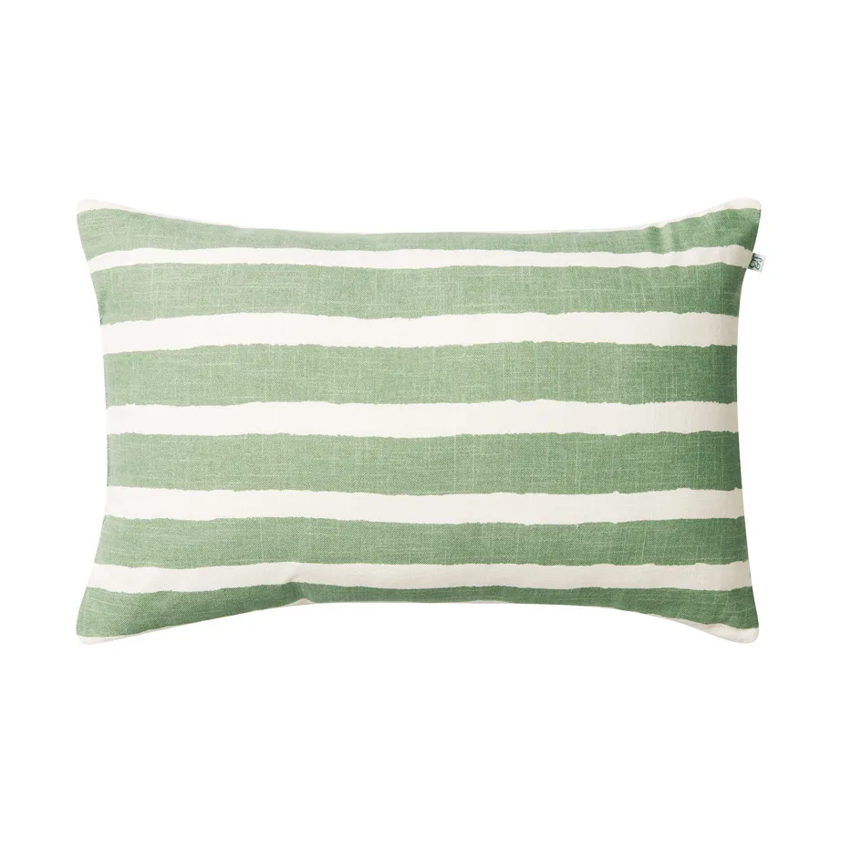 Chhatwal & Jonsson Coussin extérieur Block Stripe cm Sage-off white