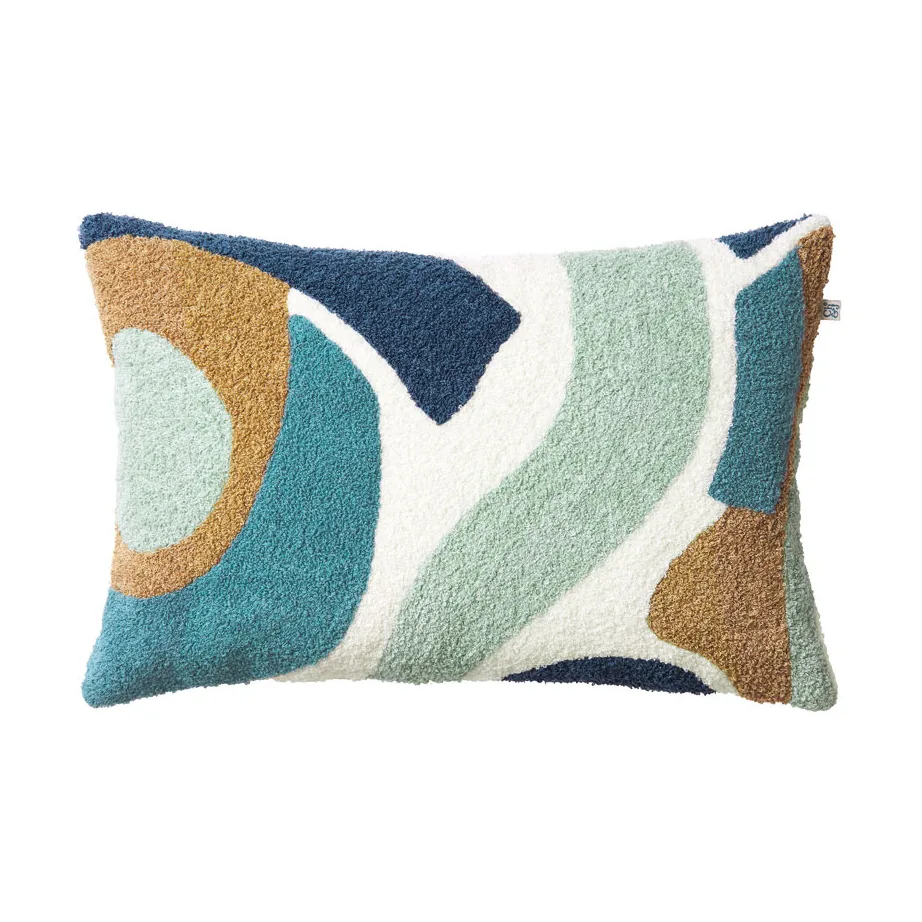 Chhatwal & Jonsson Coussin Sanskriti cm Heaven blue-offwhite-sand-aqua