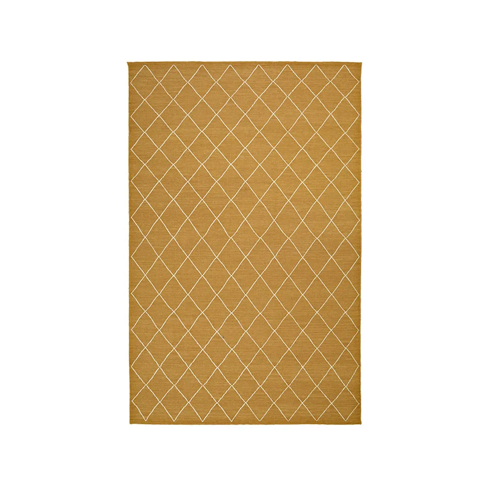 Chhatwal & Jonsson Diamond tæppe Masala yellow/offwhite, 230x336 cm