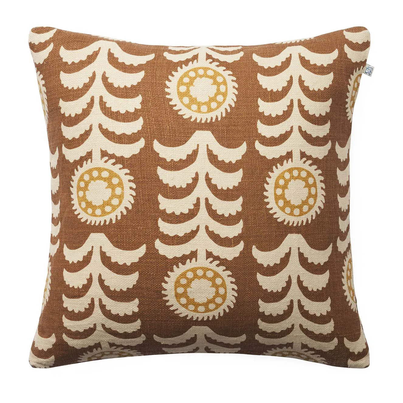 Chhatwal & Jonsson Housse de coussin Alok cm Taupe-jaune épicé