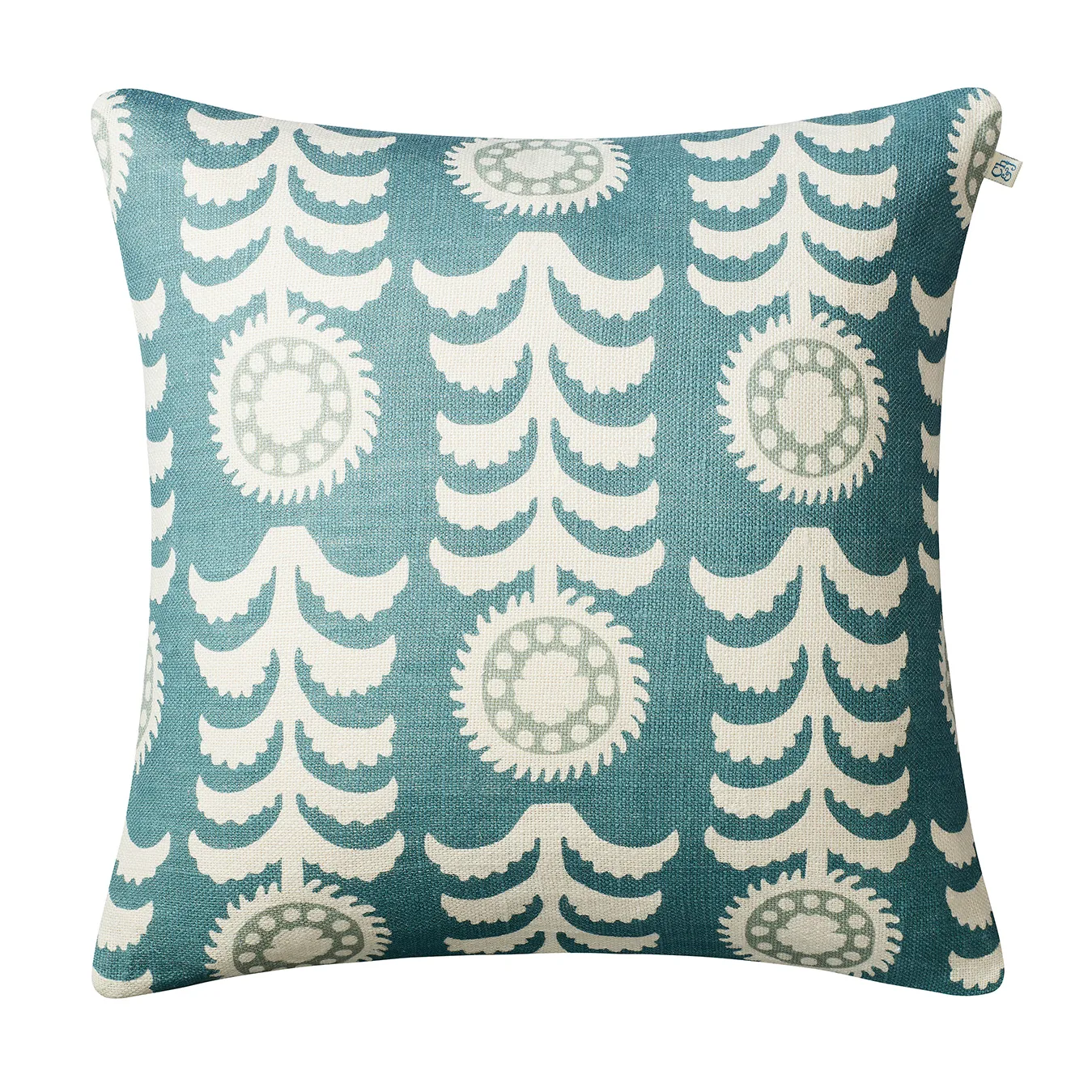 Chhatwal & Jonsson Housse de coussin Alok cm White-blue-aqua
