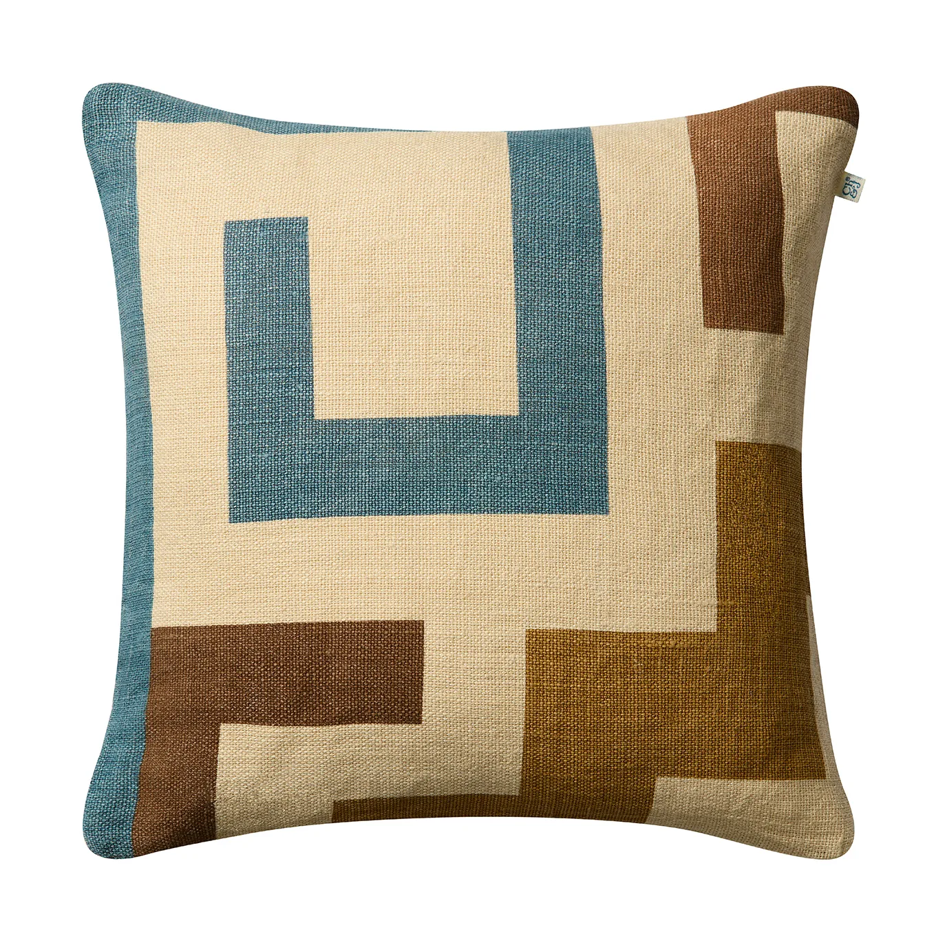 Chhatwal & Jonsson Housse de coussin Aman cm Heaven blue-taupe-khaki