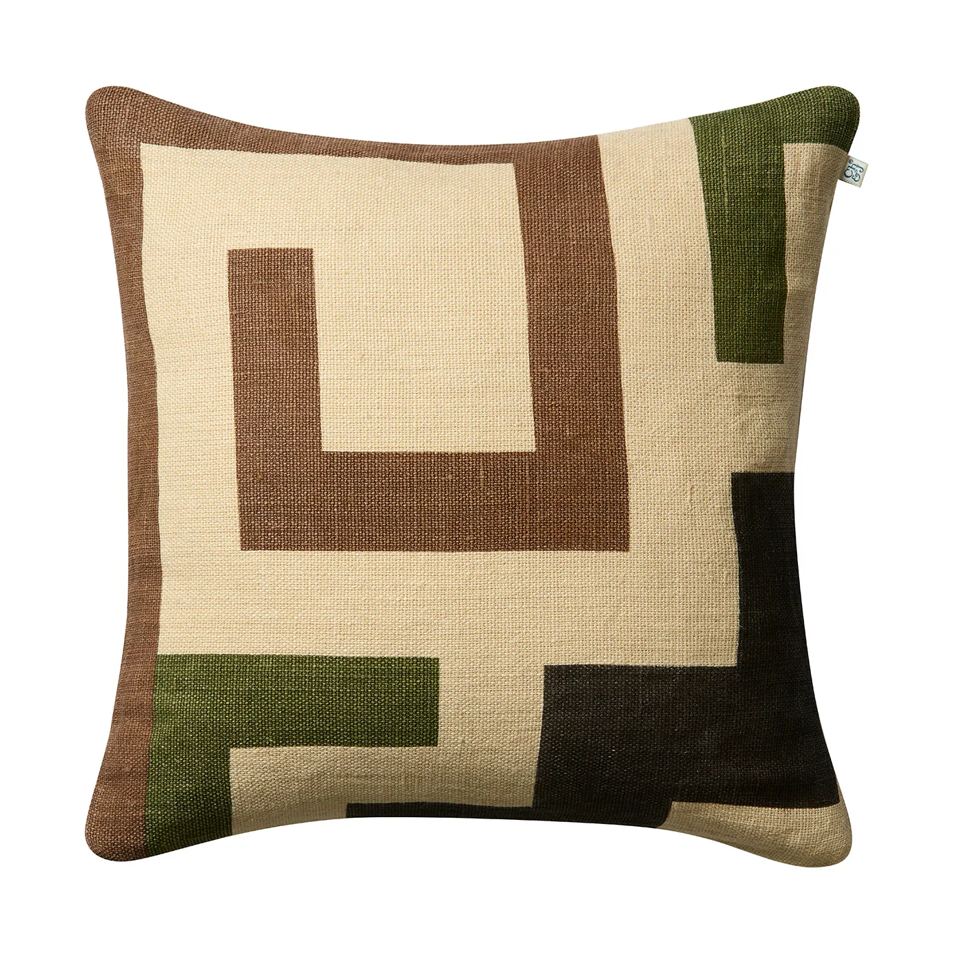 Chhatwal & Jonsson Housse de coussin Aman cm Taupe-cactus green-brown