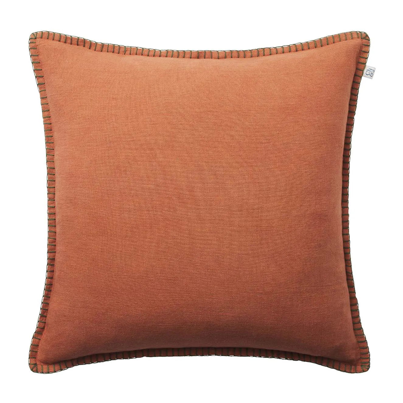 Chhatwal & Jonsson Housse de coussin Arun cm Terre cuite-vert forêt