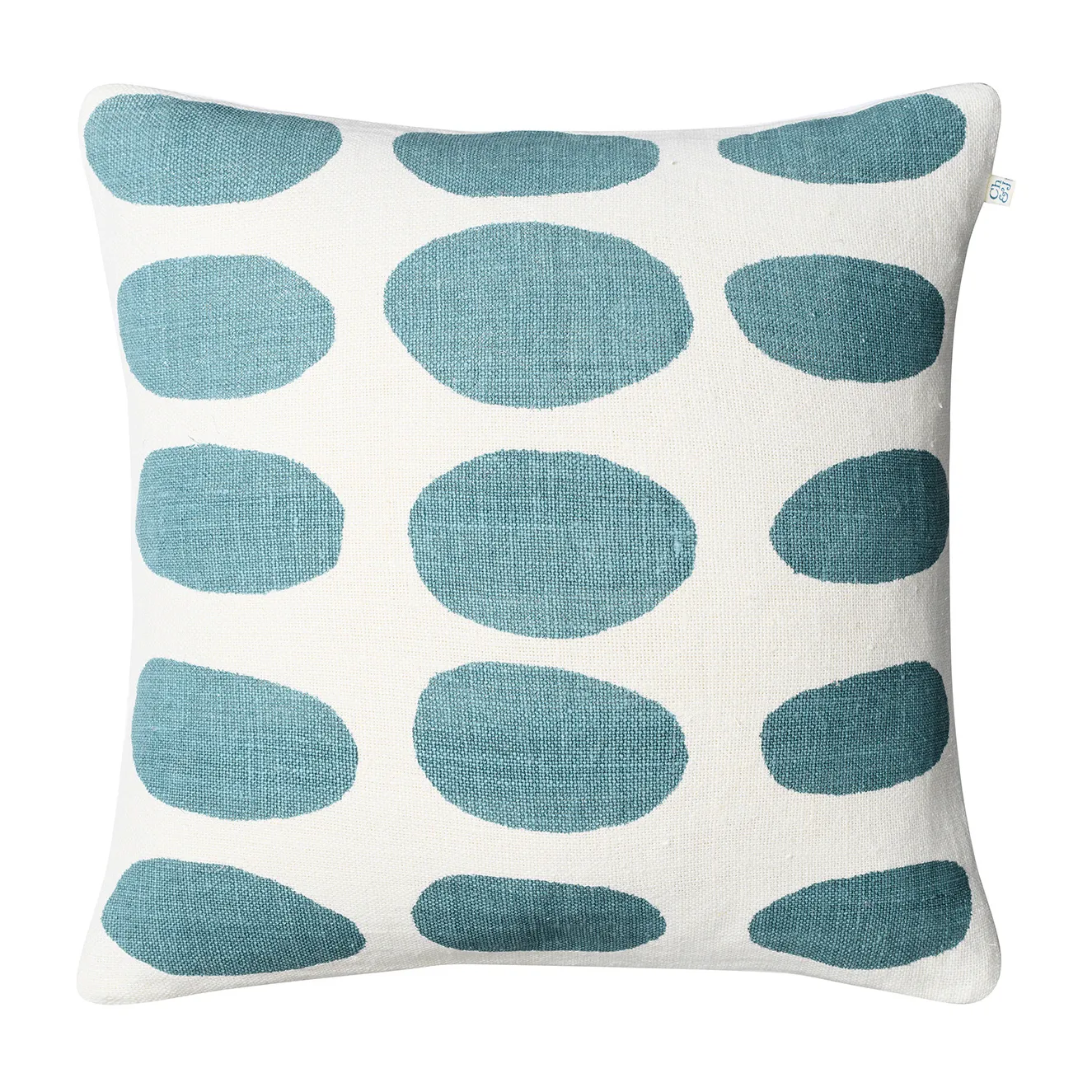 Chhatwal & Jonsson Housse de coussin Asim cm Off white-heaven blue