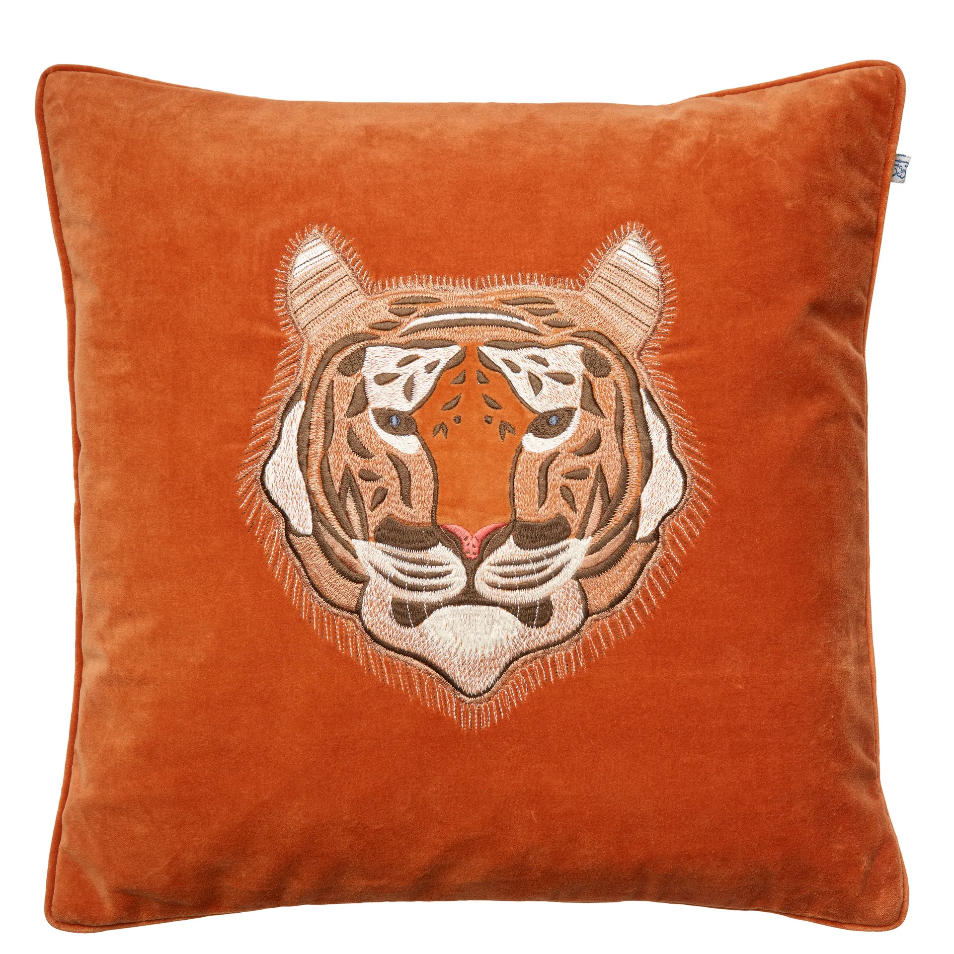 Chhatwal & Jonsson Housse de coussin brodée Tigre cm Orange