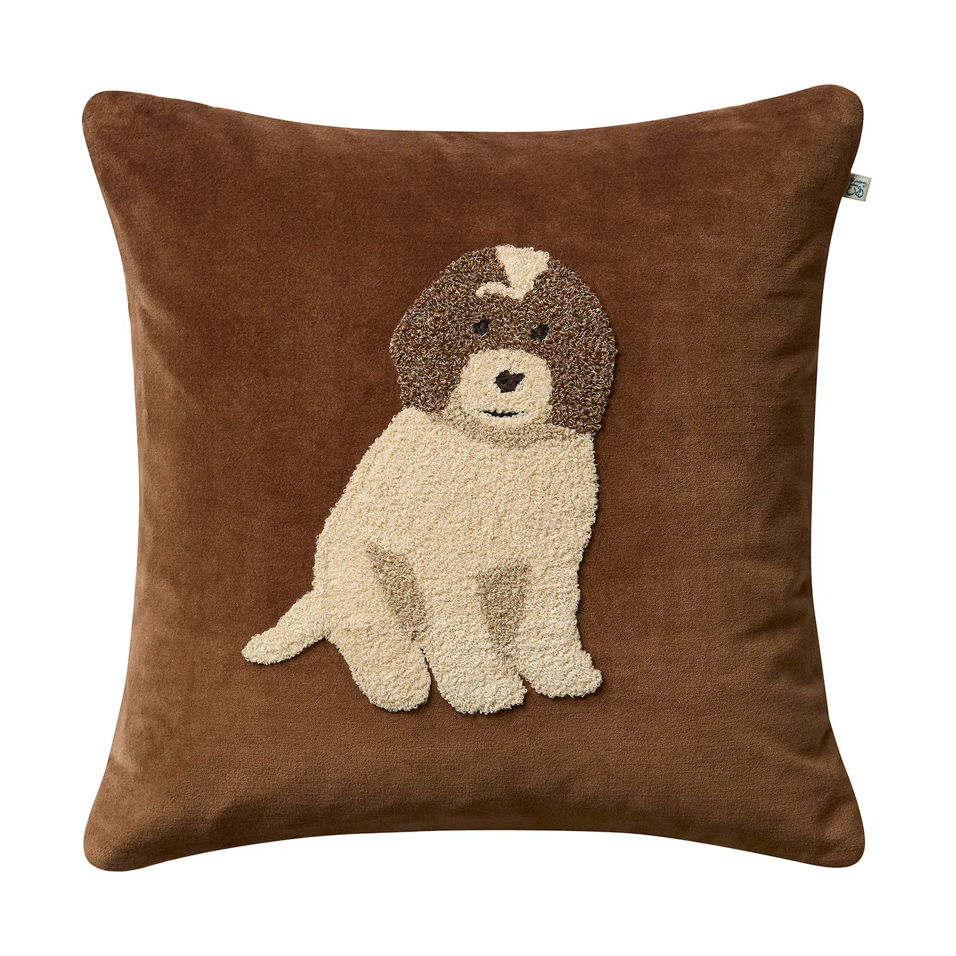 Chhatwal & Jonsson Housse de coussin Doodle cm Cognac