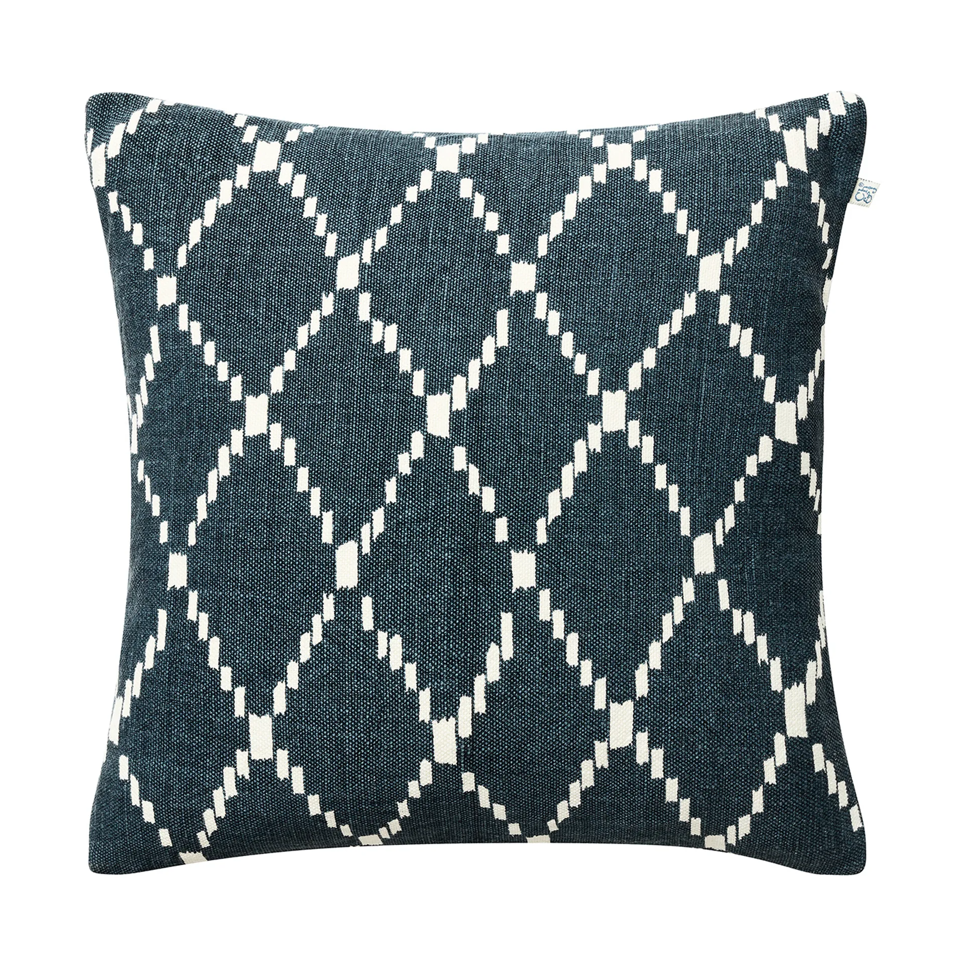 Chhatwal & Jonsson Housse de coussin Ikat Kerela cm Bleu – blanc