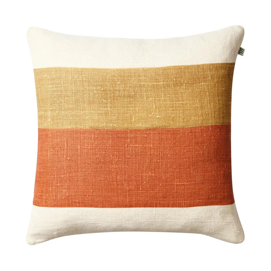 Chhatwal & Jonsson Housse de coussin Kumar cm Khaki-apricot orange