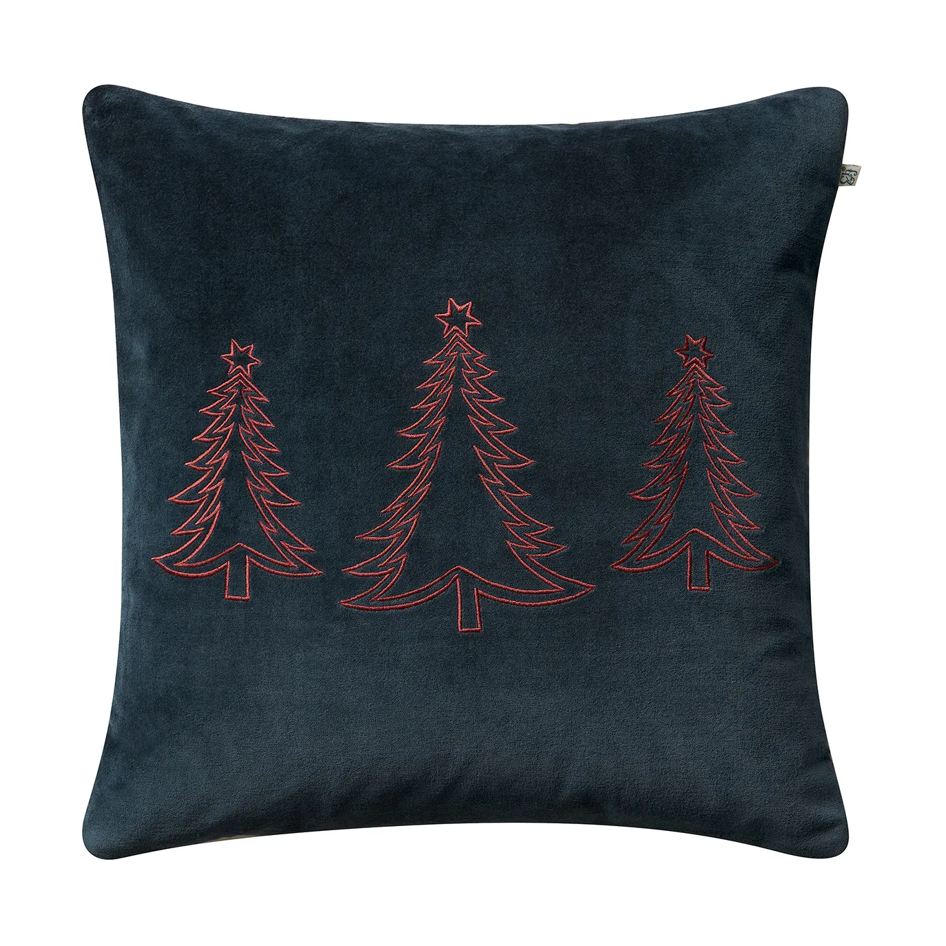 Chhatwal & Jonsson Housse de coussin Pine Tree cm Sea blue