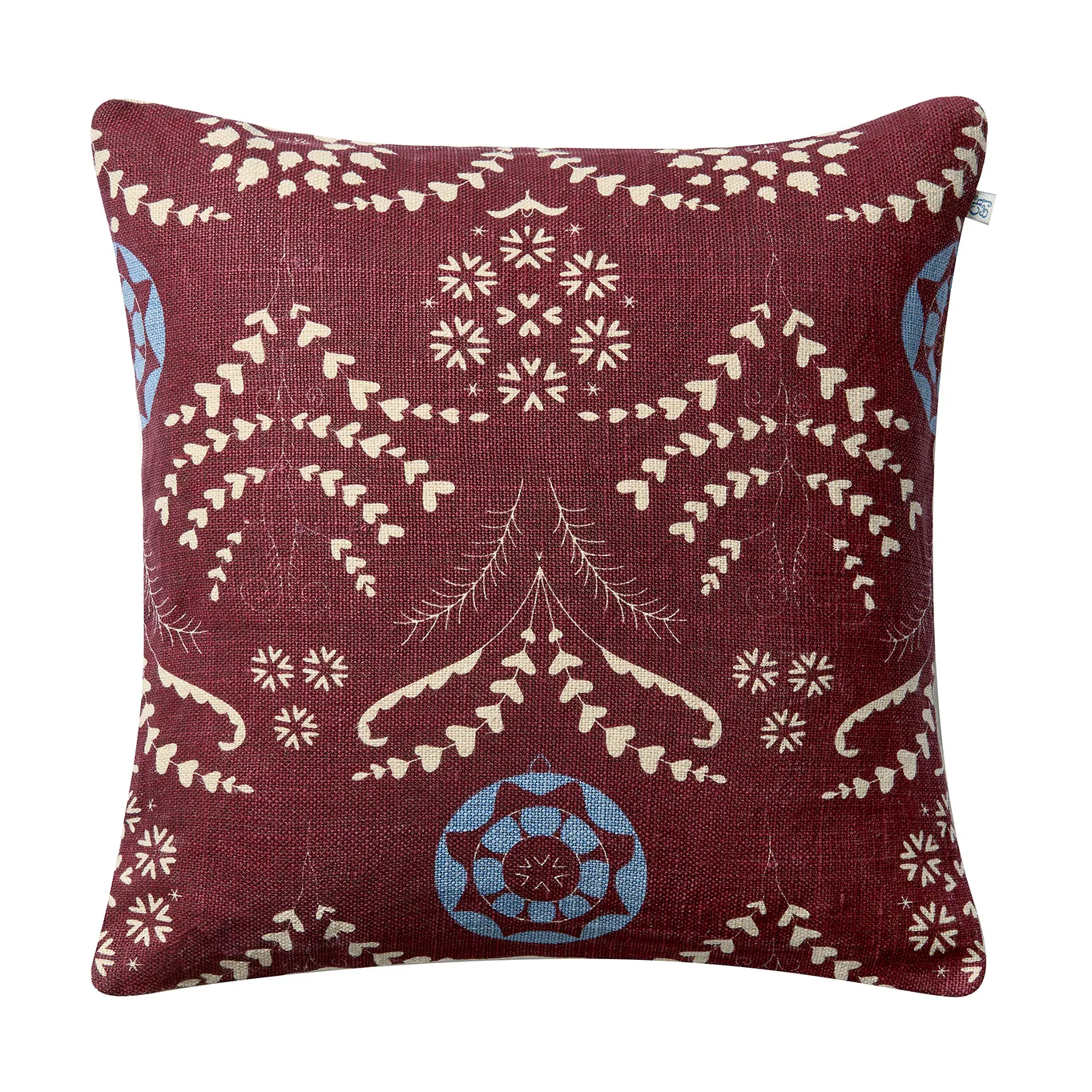 Chhatwal & Jonsson Housse de coussin Rani cm Ruby-dusty blue