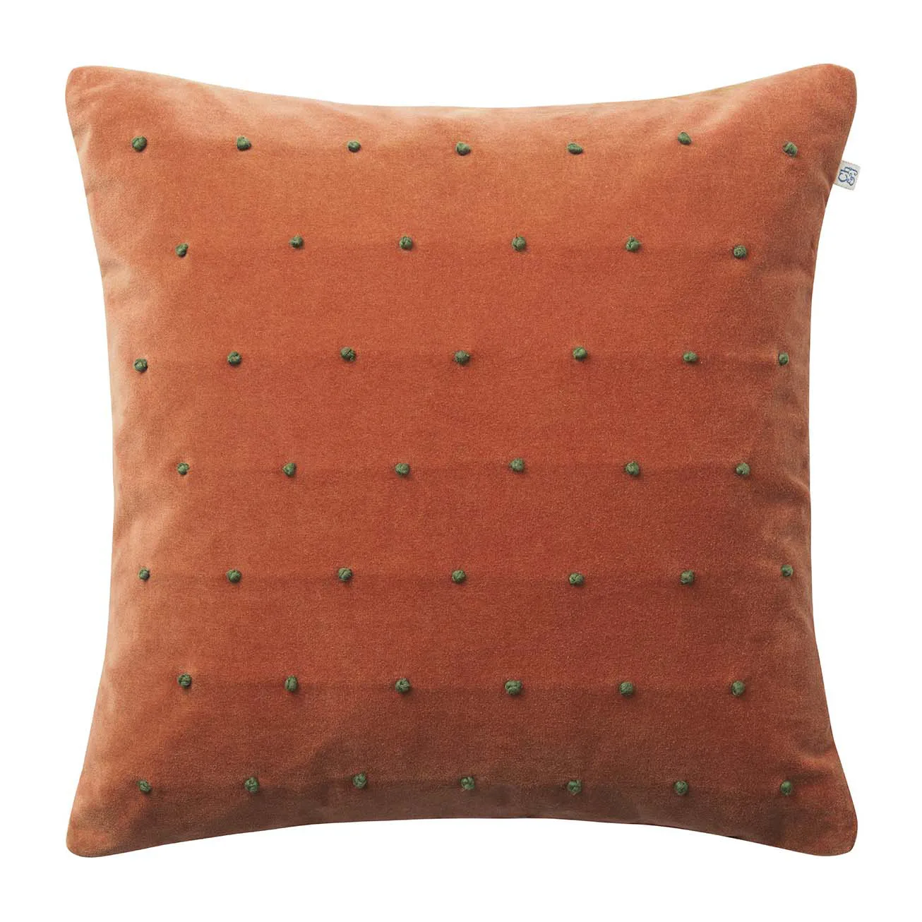 Chhatwal & Jonsson Housse de coussin Roma cm Terre cuite-vert forêt