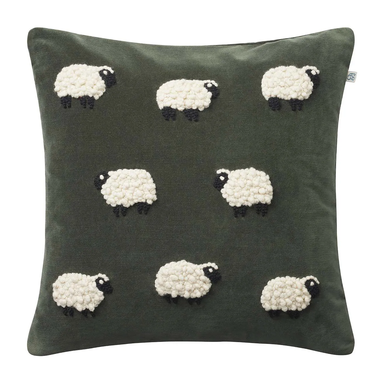 Chhatwal & Jonsson Housse de coussin Sheep cm Vert forêt