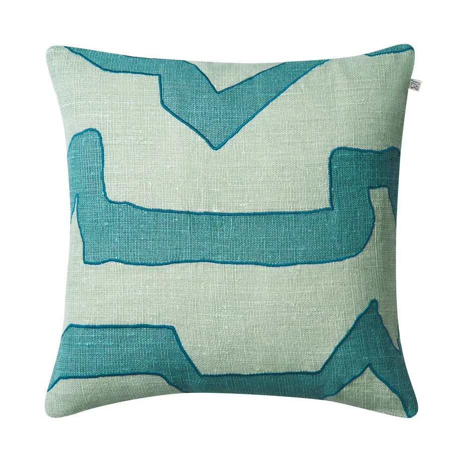 Chhatwal & Jonsson Housse de coussin Sikkim cm Heaven blue-aqua