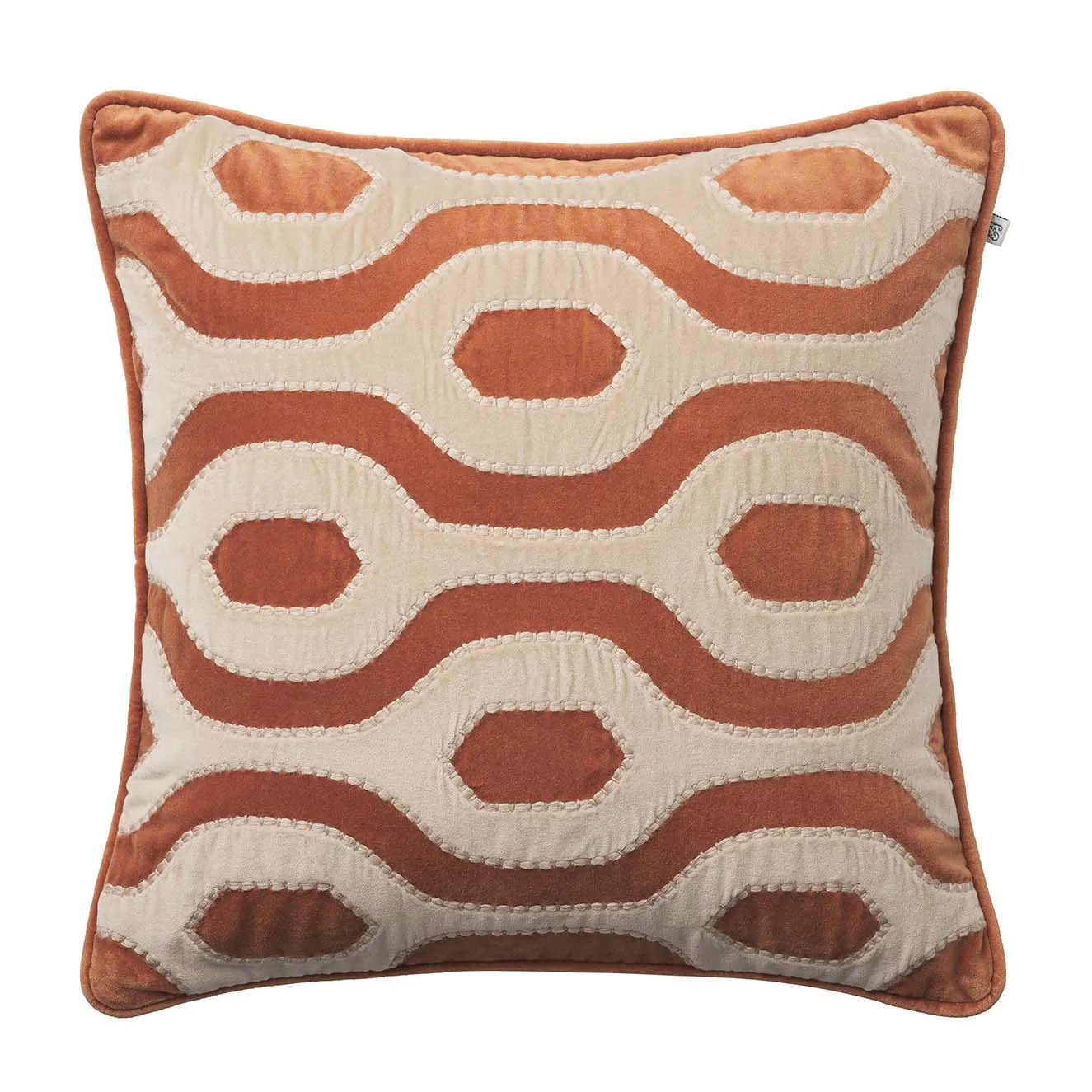 Chhatwal & Jonsson Housse de coussin Varanasi cm Terre cuite-hâlé