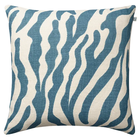Chhatwal & Jonsson Housse de coussin Zèbre cm Bleu ciel