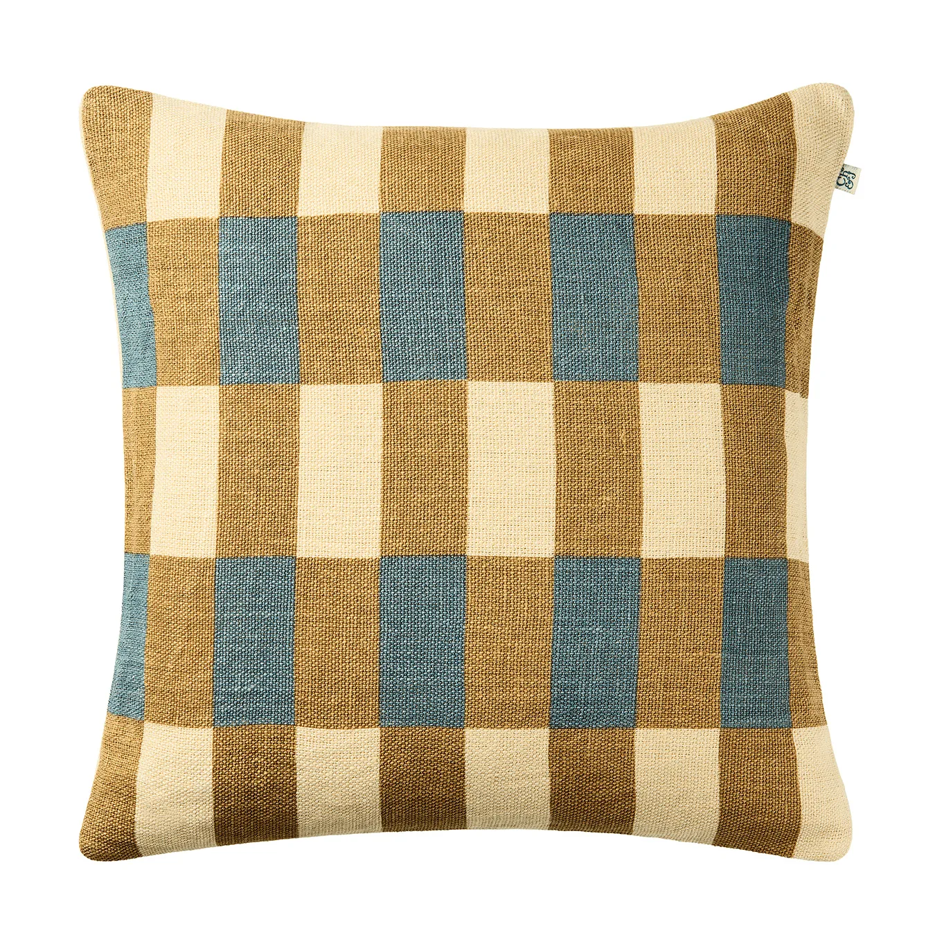 Chhatwal & Jonsson Marari pudebetræk Khaki-Heaven Blue, 50x50 cm