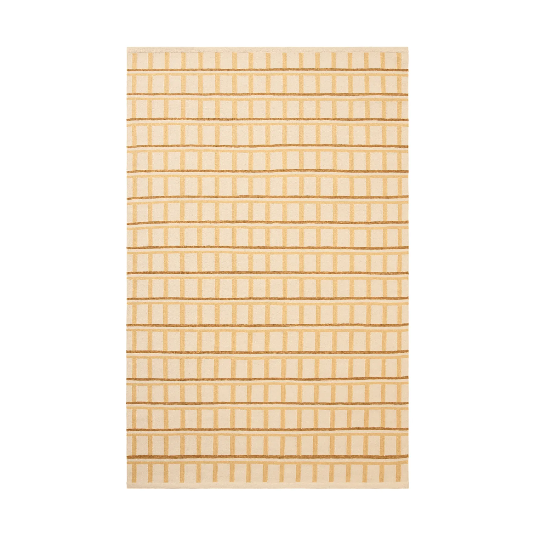 Chhatwal & Jonsson Mysore uldtæppe Off White-Masala Yellow-Yellow, 180x270 cm