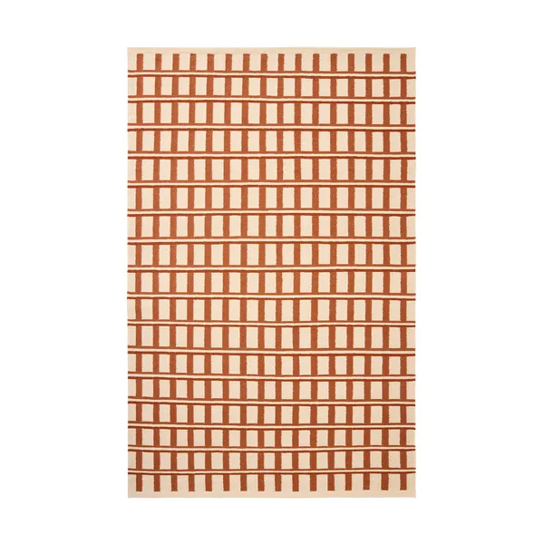 Mysore ullmatta, Beige-apricot orange, 180x270cm
