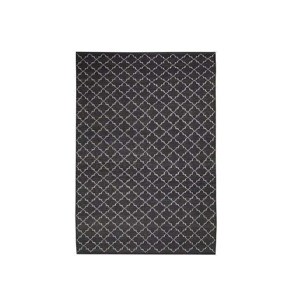 New Geometric matta, Dark grey/off white-180x272 cm