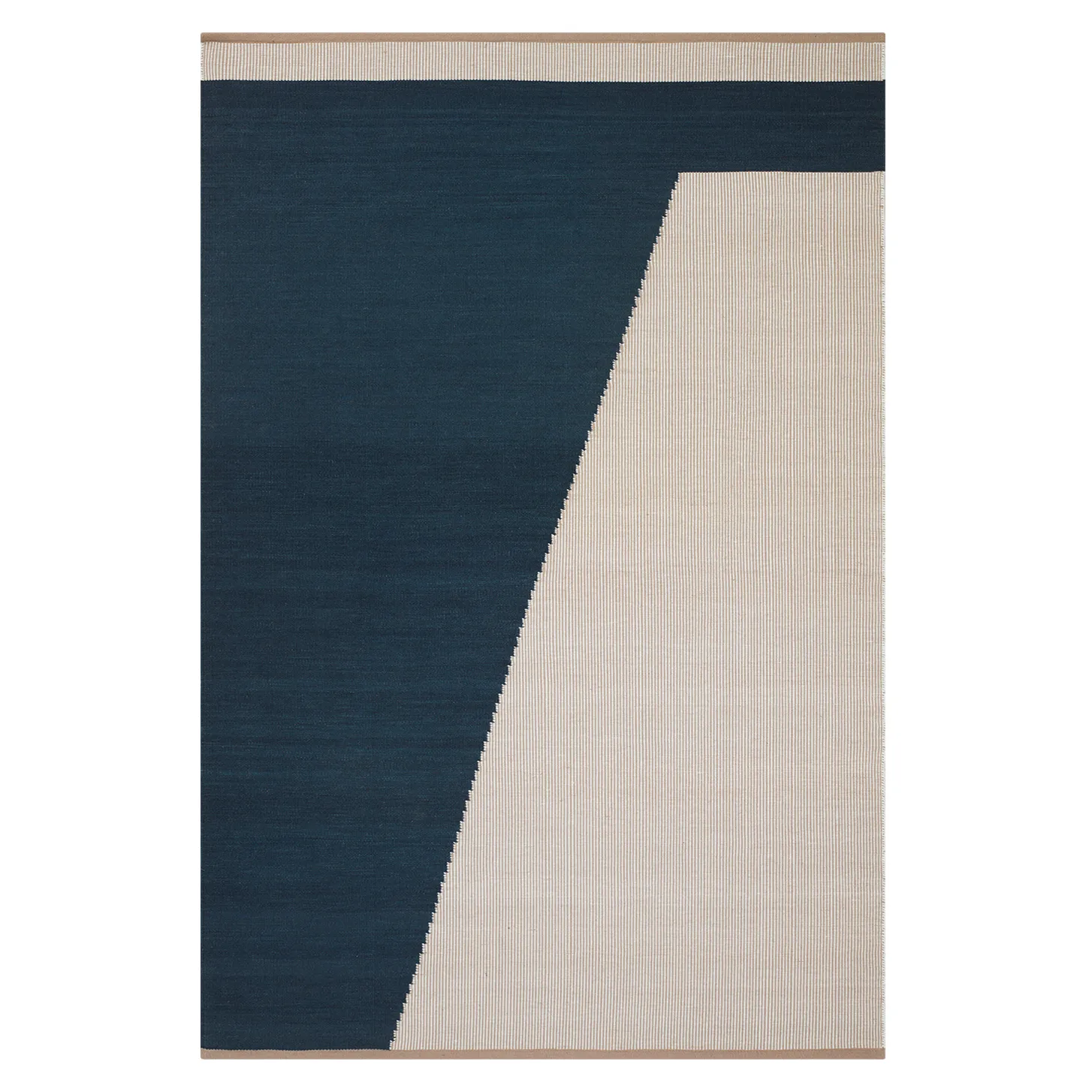 Chhatwal & Jonsson Una uldtæppe 230x320 cm Dark blue/Beige/Offwhite