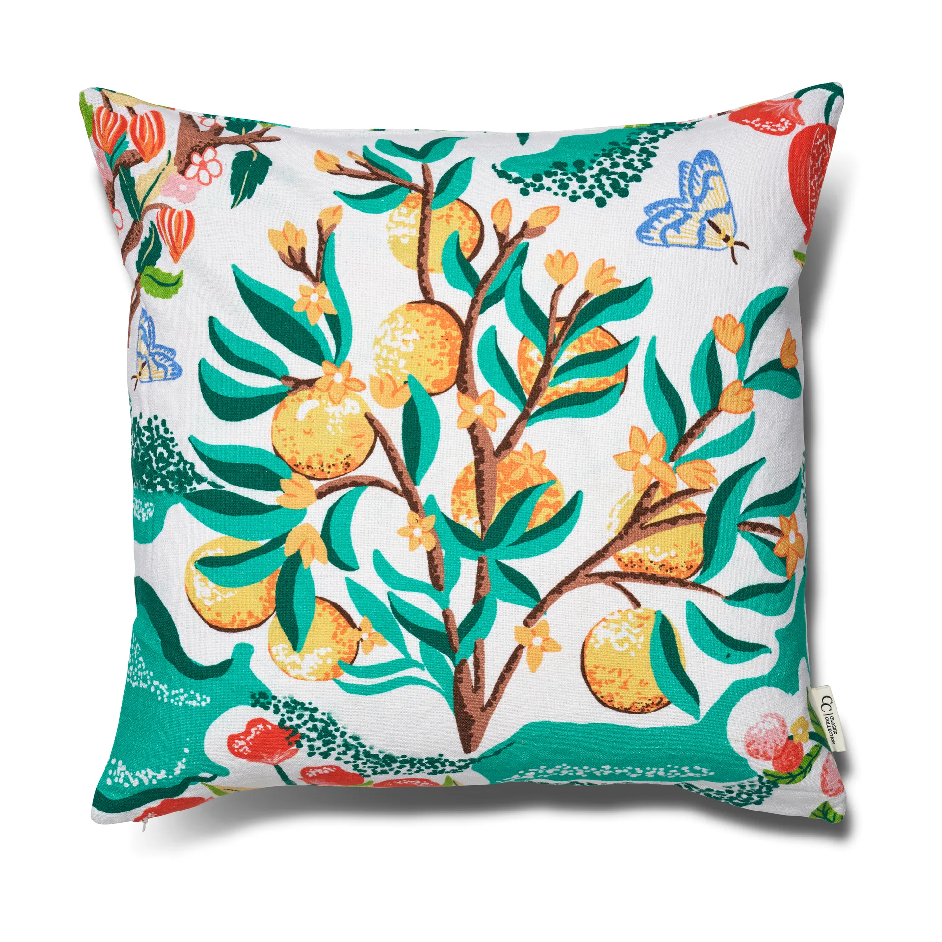 Classic Collection Botanical Orange housse de coussin cm White