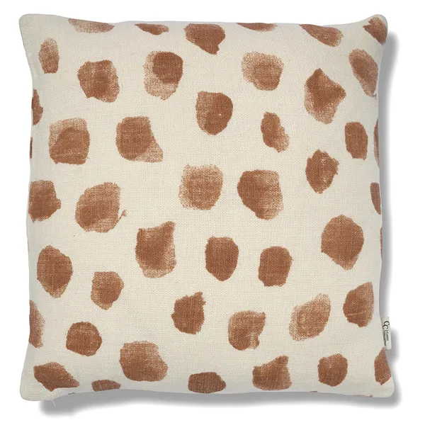 Dotty kuddfodral 50x50 cm, Vit-glazed ginger