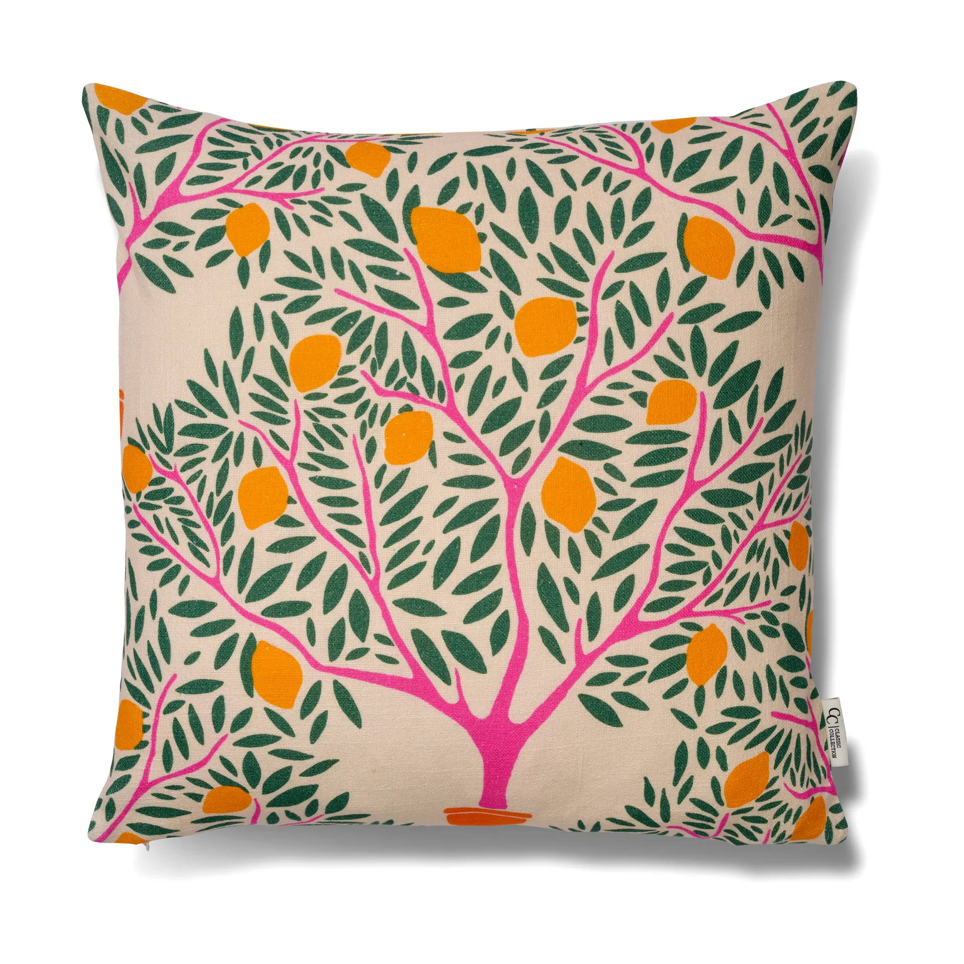 Classic Collection Housse de coussin Lemon garden cm Vert