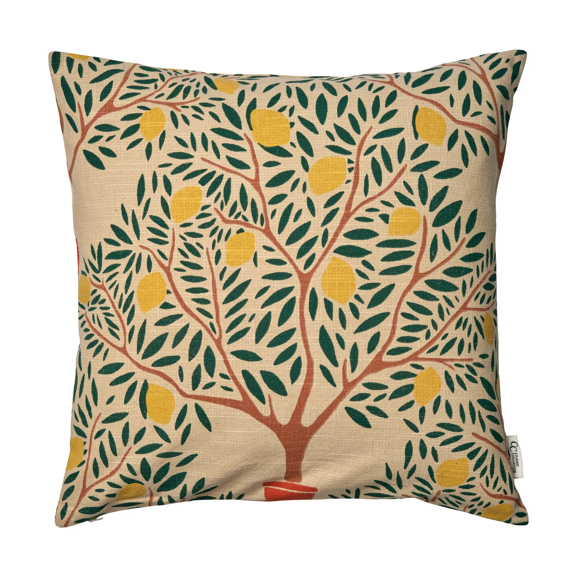Classic Collection Lemon garden pudebetræk 50x50 cm Mørkegrøn