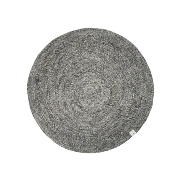 Merino Matta rund, granit, 160 cm