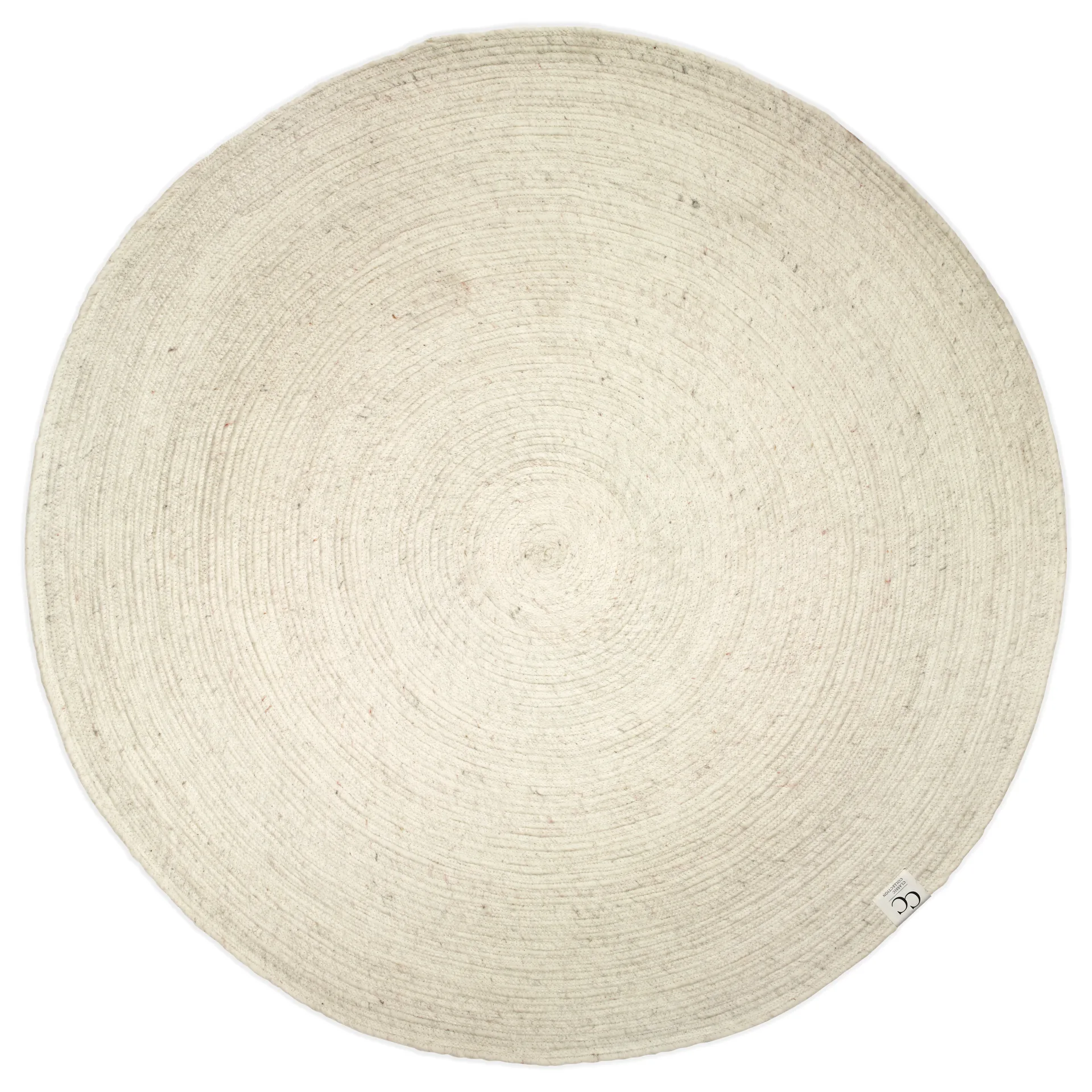 Classic Collection Merino uldtæppe rundt Ø160 cm Hvid