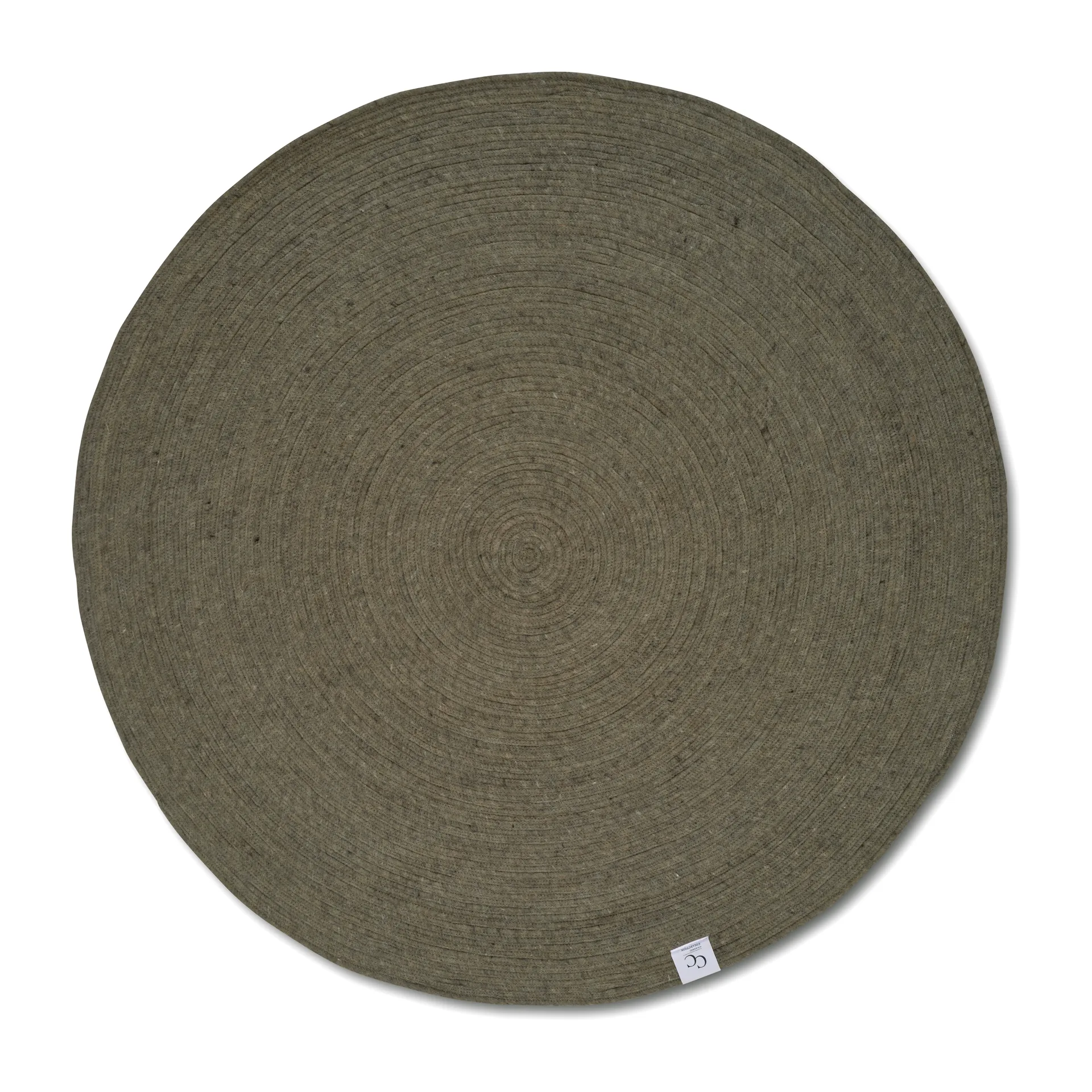 Classic Collection Merino uldtæppe rundt Ø200 cm Dark green