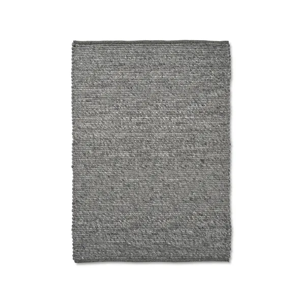 Merino ullmatta, granit, 250x350 cm