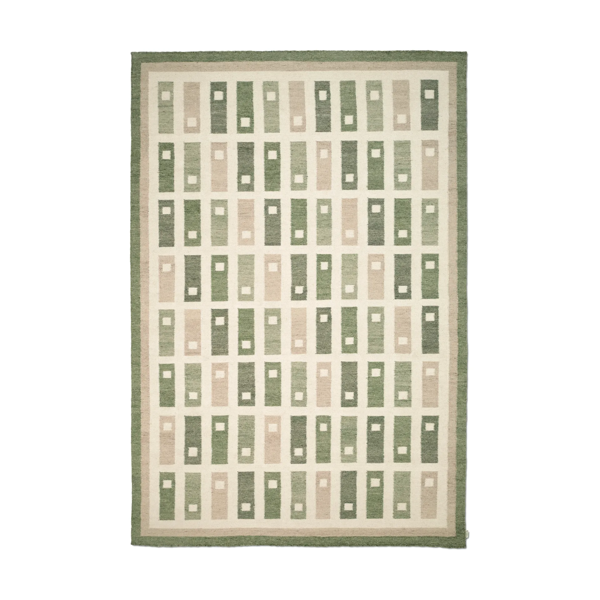 Classic Collection Röllakan Fyrbo tæppe Grøn, 170x230 cm
