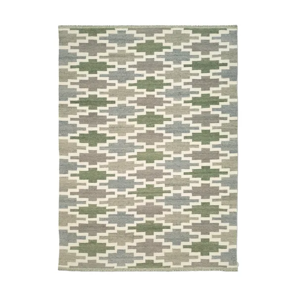 Röllakan Korsnäs matta, Blågrön, 170x230 cm