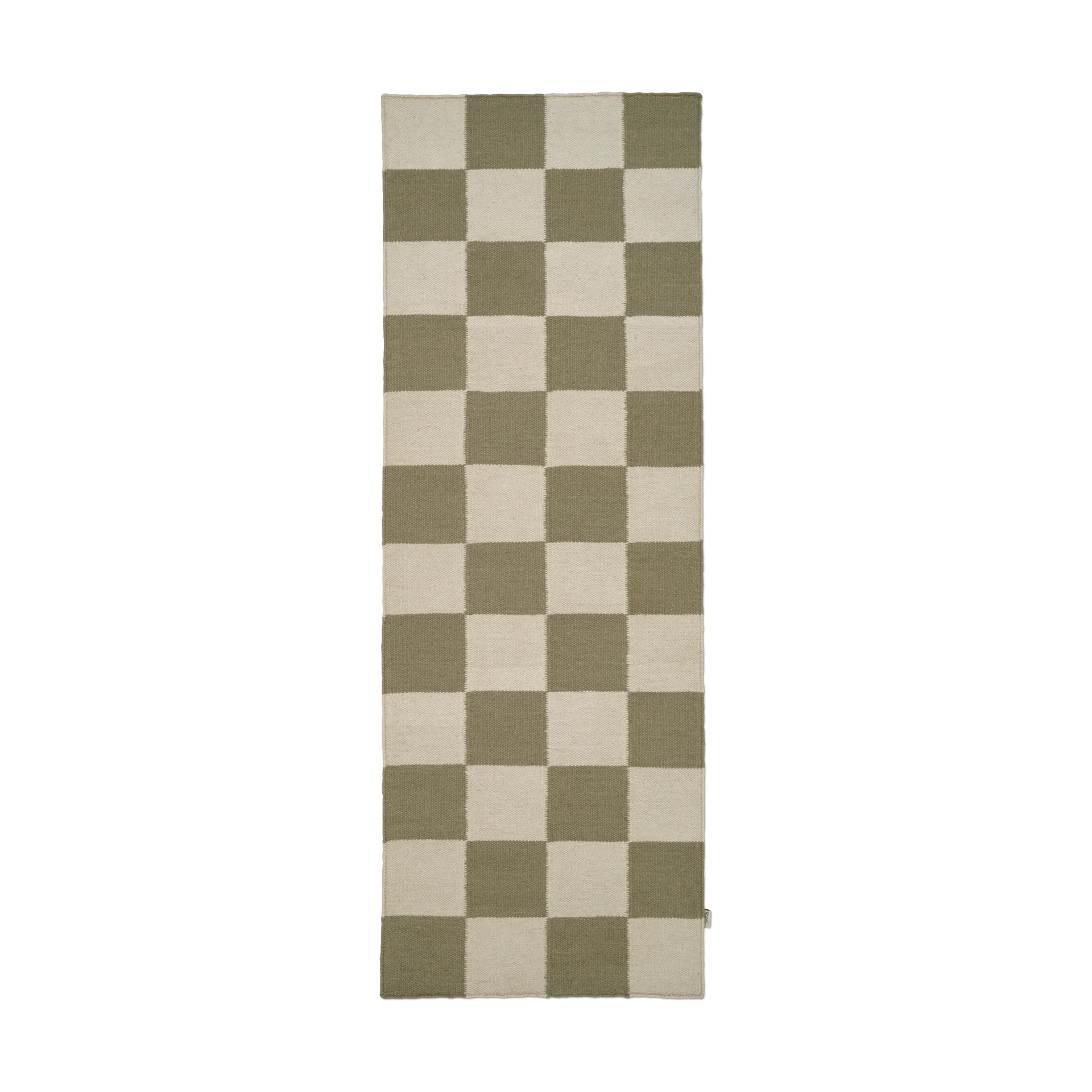 Classic Collection Square løber Hvid-grøn, 80x240 cm